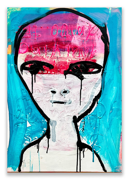 New and Abstract - Contemporary painting Child by German artist Eva Kunze