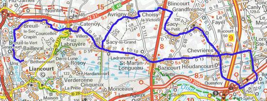Cyclo de Bailleval - Parcours de 60 km du 10 août 2025