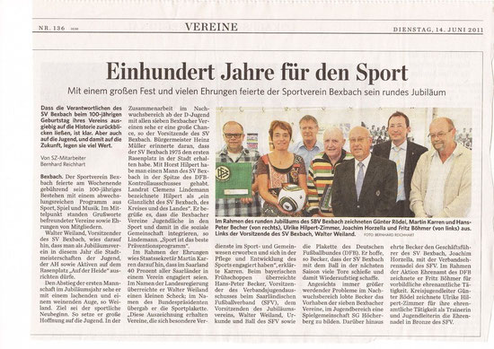 Saarbrücker Zeitung vom 14.06.2011