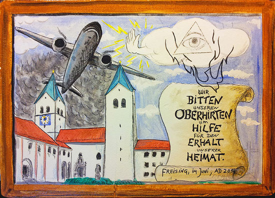 Votivbild für Kardinal Marx: – Plane Stupid Germany