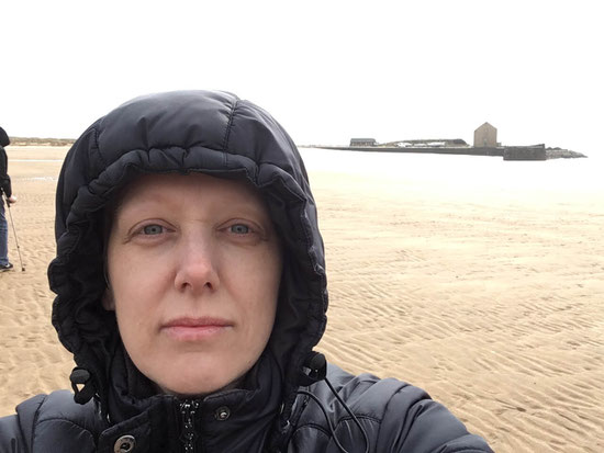 Am Strand in Elie pustete ordentlich Wind