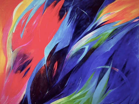"Neuanfang 1990" / 200 x 150 cm, Acryl auf Leinwand, 1999 / Unternehmenskauf