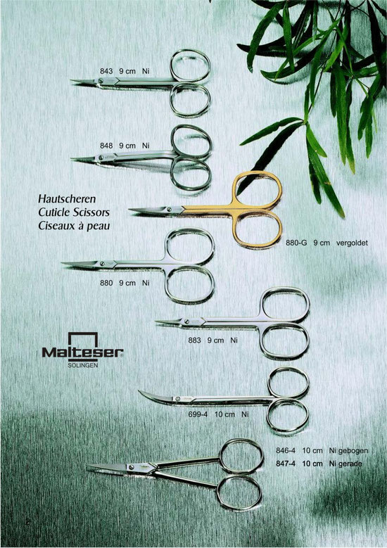 Malteser Katalogseite 3 mit Hautscheren / Cuticle Scissors / Ciseaux à  peau