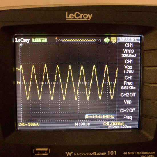triangular wave 8.01kHz