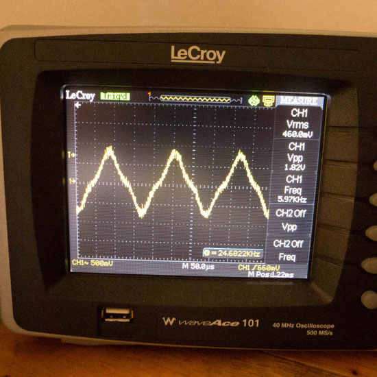 triangular wave 5.97kHz sine LPF