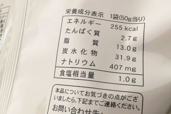 栄養成分表