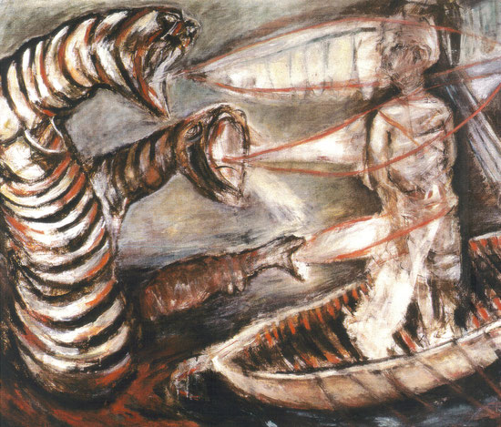 Les Voix / 1999-2000 / Tempera sur toile / 140x150 cm 