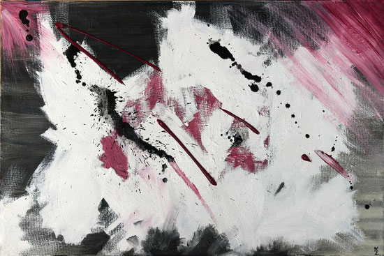 "Alizarine" - 81 X 54 X 2 cm