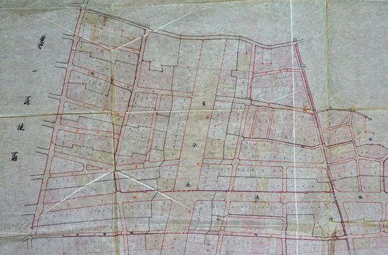 「名西土地区画整理組合地区第弐区整理確定図」