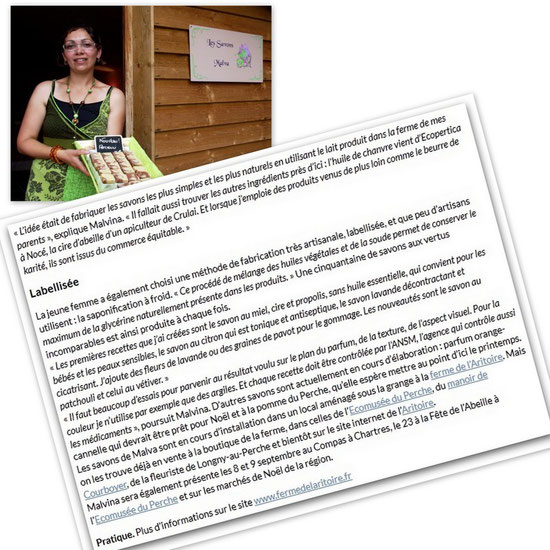 Savon Malva - Article Le Perche Aout 2012