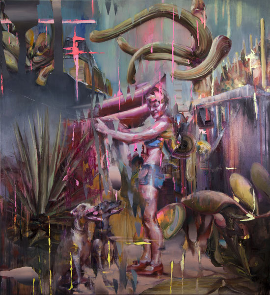 HOAX (cactus), 190x170 cm, oil, on linen, 2018