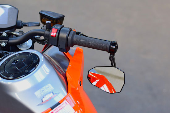 Lenkerendenspiegel, mit verstellbarem Spiegelarm für die KTM 790/890 Duke