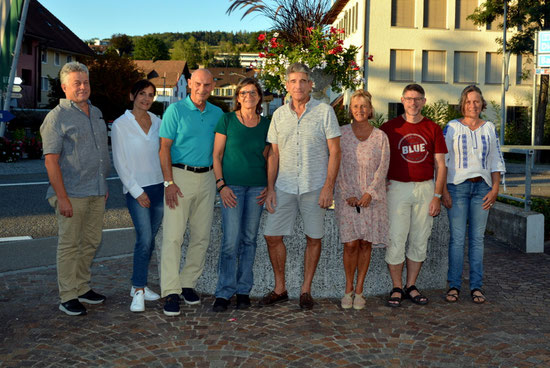 v.l.n.r. Lukas Meier, Michèle Wyss, Pierre Meier, Irene Schweizer, Werner Wismer, Andrea Schneider, Reto Walther, Viola Suter. 