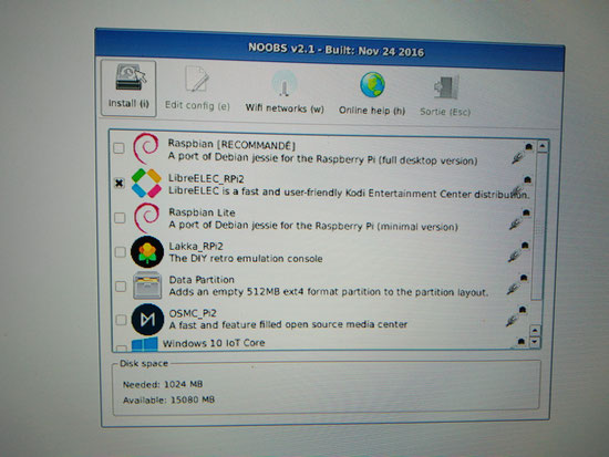 Interface Noobs Raspberry Pi