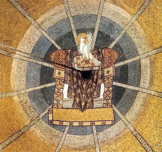 L'Esprit-Saint - Mosaïque de la chapelle Palatine, XIIe s. Palerme