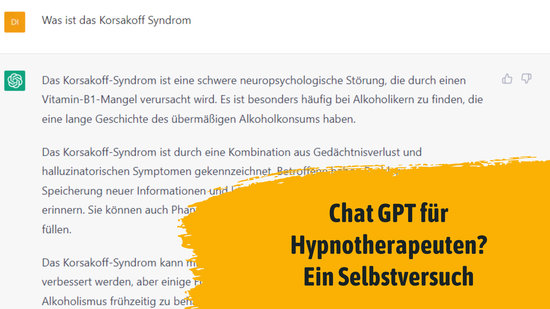 Chat GPT für Hypnotherapeuten? Ein Selbstversuch