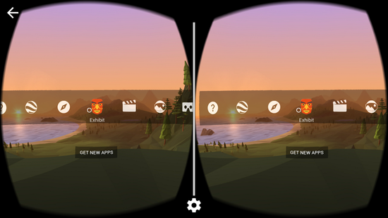 Google Cardboard app view