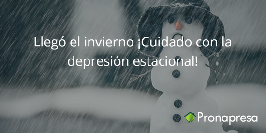 Llegó el invierno ¡Cuidado con la depresión estacional!