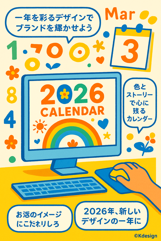Kdesignの2026年カレンダーデザイン
