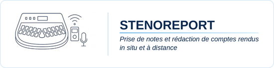 Sténotypie, rédaction de comptes rendus par sténotypiste