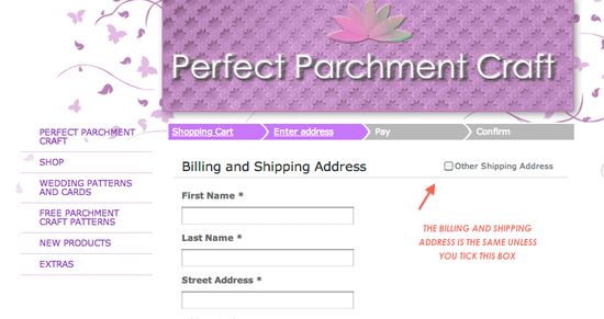 SHIPPING ADDRESS