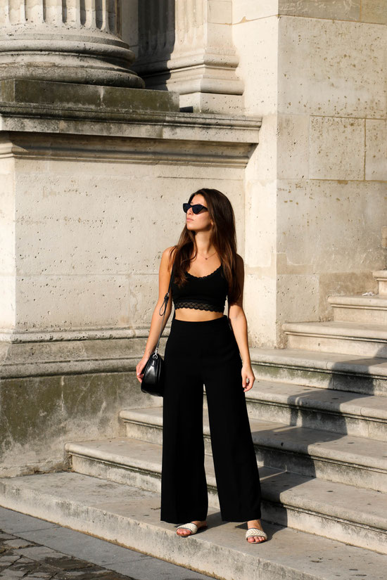Black outfit, Paris, Louvre, Carmen Schubert