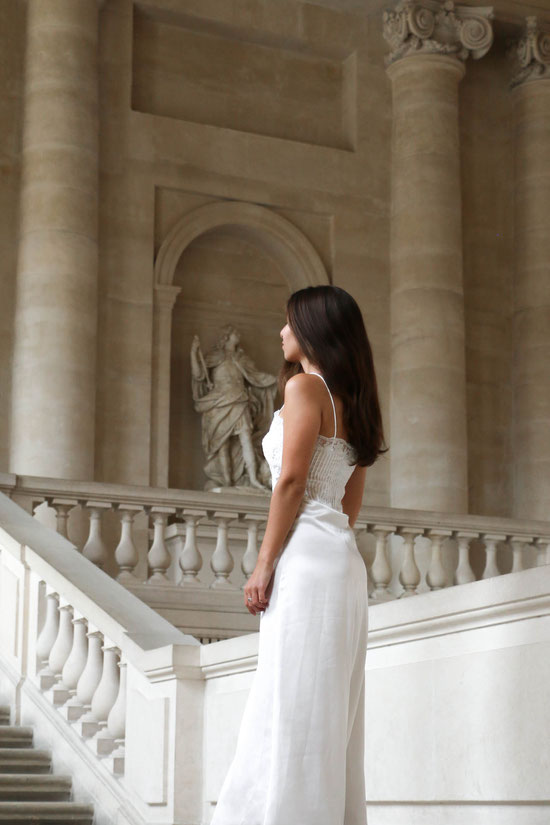 by Carmen Schubert Zara satin lingerie white dress
