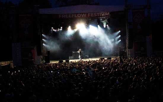 Rapper Souly live beim Biberacher "Free Flow Festival". Noch bis zum 28. Februar können sich Newcomer via Contest für das Open Air auf dem Gigelberg bewerben. Foto: Anouk Vacaflores