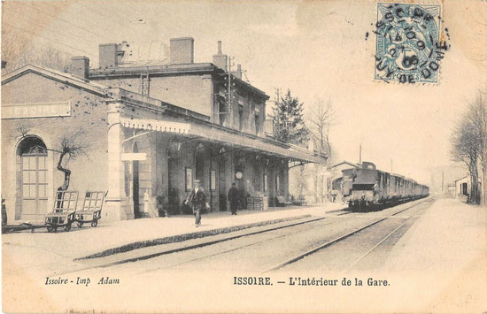 ancienne photo de la gare SNCF d'Issoire
