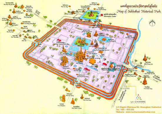 Map Sukhothai Historical Park