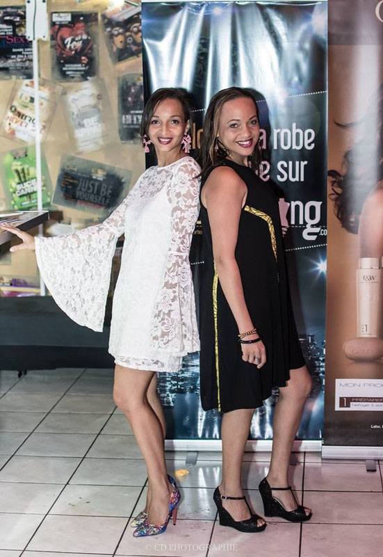 Christelle Théophile et Vanessa Barlagne, lors du premier défilé d'aNYdressinG le 19 décembre dernier.