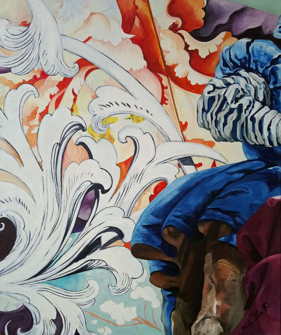 GLOIRE   huile sur toile  55 x 46