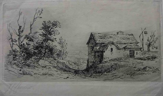 Charmier,  La maison à la potence, 8 x 15,7 cm.