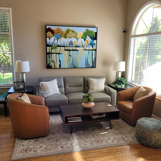 Sparrow Pond, acrylic on canvas, 48" x 60", private collection, Brea, California