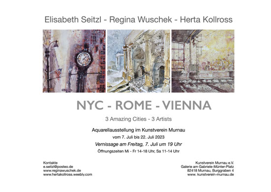 Rom, Regina Wuschek, Kunstverein Murnau, Aquarell, Rome, Roma