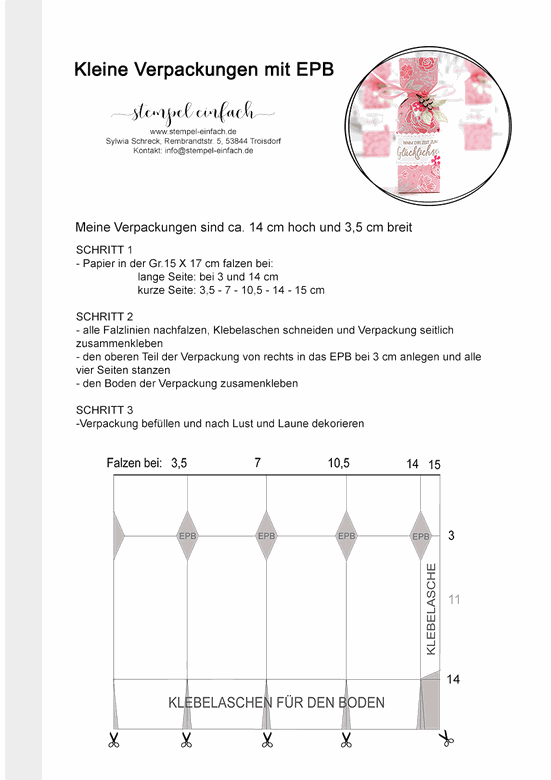 Anleitung Goodies mit Stampin´ Up! Designerpapier "In Liebe"