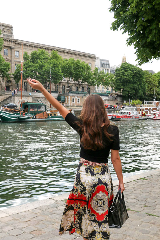 Printed Maxi Skirt, Paris, Carmen Schubert