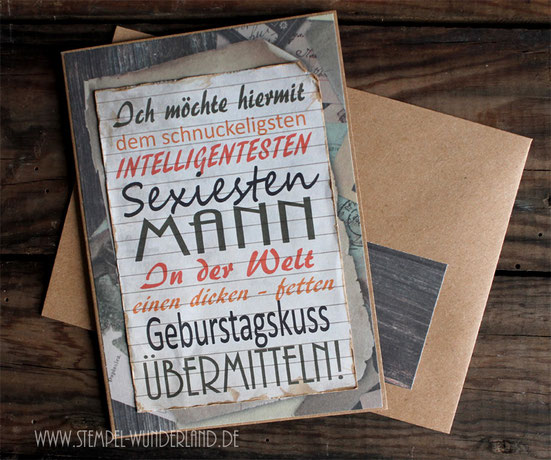 Geburstagskarte Mann Männer Birthday card for man Digi Stamps digitaler Stempel cupcake Muffin Bodybuilder handgemacht vom Stempel-Wunderland.de