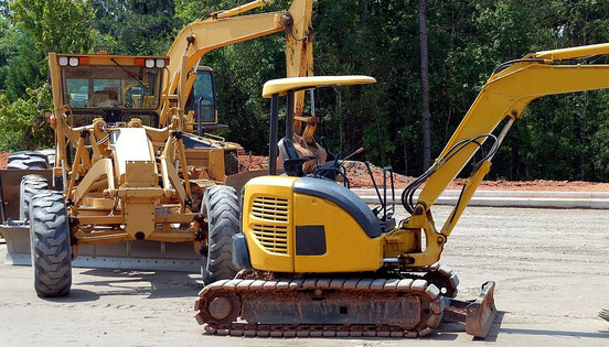 Baustelle Bagger