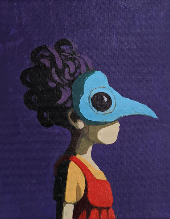 bird - Acryl auf Leinwand, 30x24cm, 2020