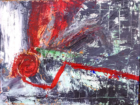 "Insekt" , Acryl auf Leinwand , 60x80 cm , BNR 388