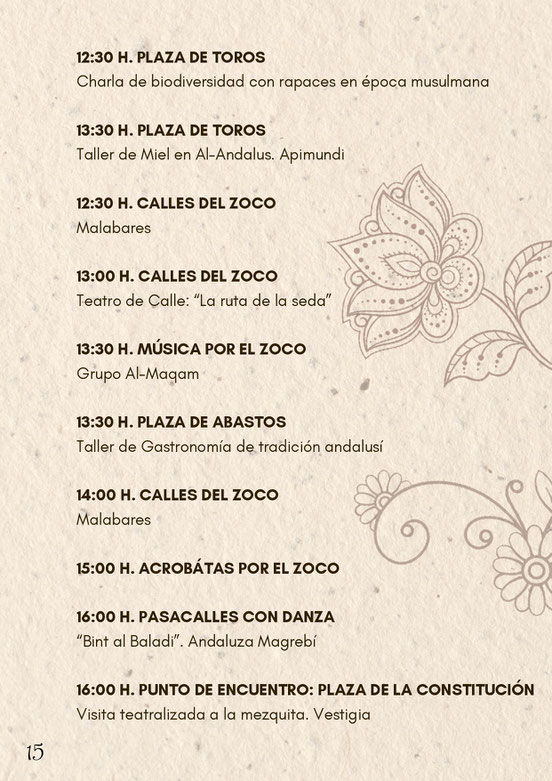 Programa de las Jornadas de Cultura Islamica de Almonaster la Real