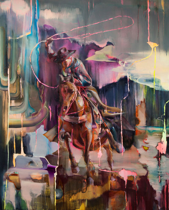 Lassoman II, 230 x 190 cm, oil on linnen, 2019