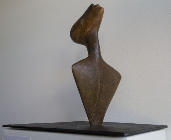Heidrun Feistner: Der Expressionist / L'expressionniste / The Expressionist  / Für Georg Heym / Engel der Geschichte / Stein / 34 cm / 2014 / Foto Jean Molitor