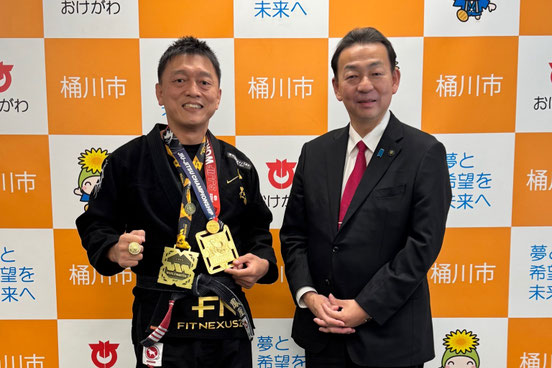 「桶川市長表敬訪問の記念写真（2026年1月15日）」