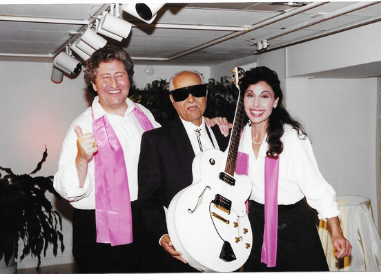 Mischa & Gina messing with Bhau Kalchuri on his visit to the States.
