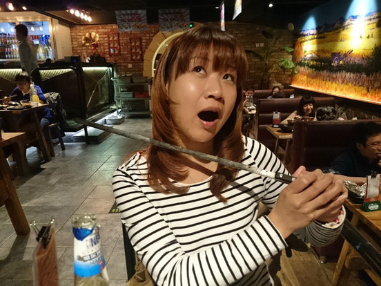 コレが羊肉用の串です。