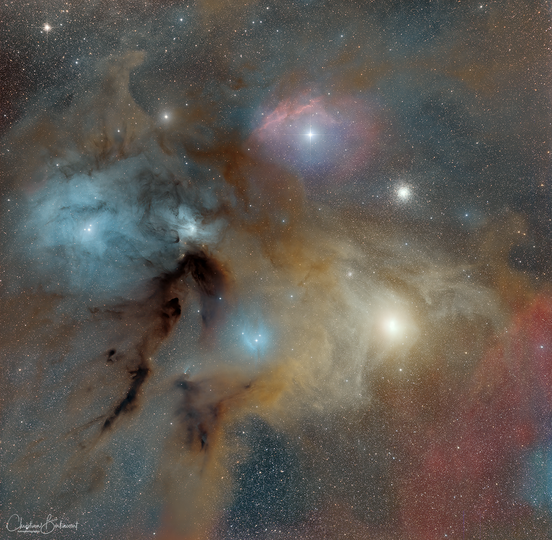 complexe nuageux de Rho Ophiuchi, l'une des zones les plus colorées du ciel nocturne