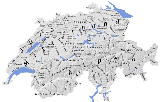 Die Schweizer Regionen