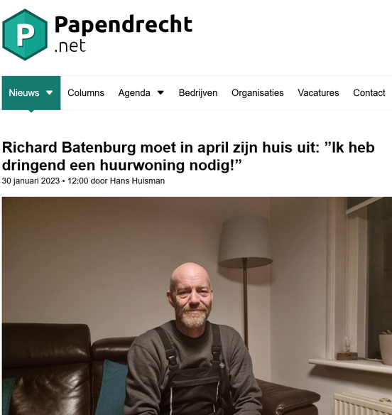 Artikel gepubliceerd op de website Papendrecht.net (klik op de foto om het hele artikel te lezen)